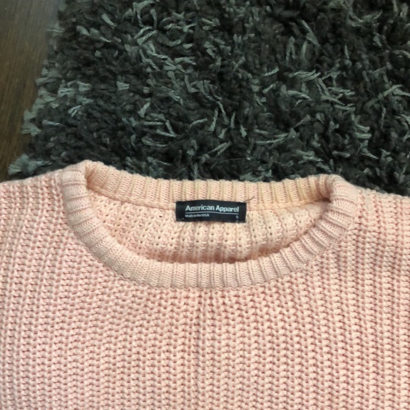 Pink American Apparel fisherman sweater - Picture 2 of 4
